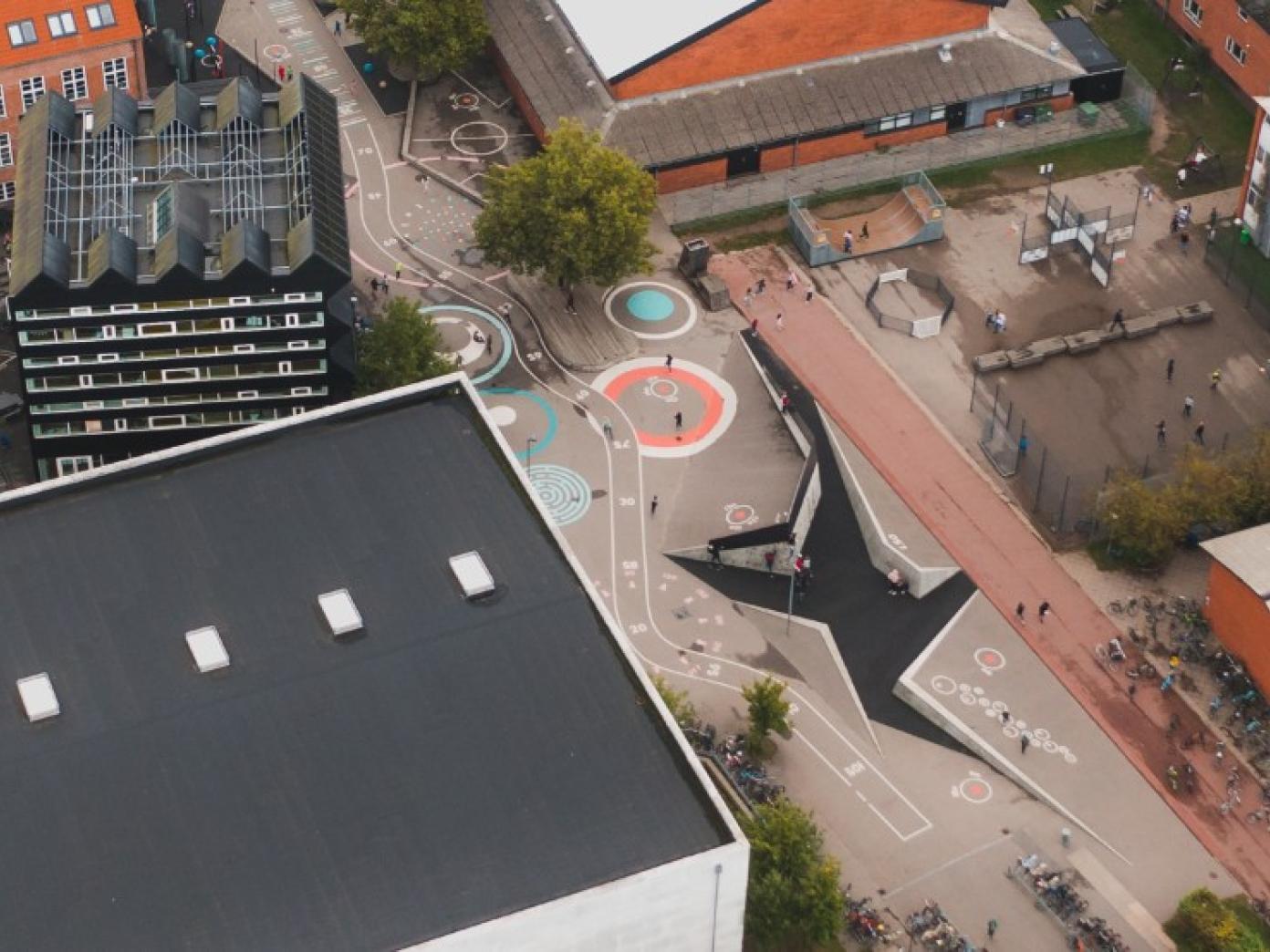 Vanløsehallerne set ovenfra